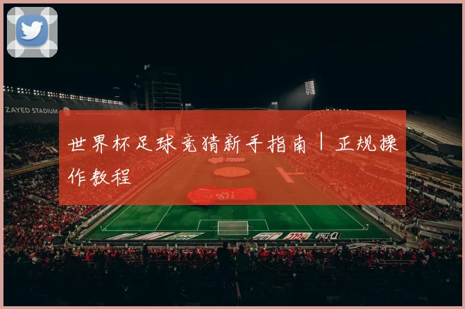 世界杯足球竞猜新手指南｜正规操作教程
